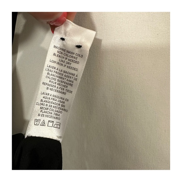 Frame Ruffle Smocked Long Sleeve Mock Neck Blouse in Black - Picture 11 of 11